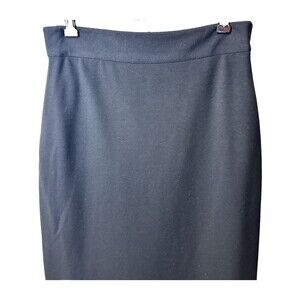 Etcetera Women's Black Below Knee Straight Stretch High Rise Pencil Skirt Sz 4